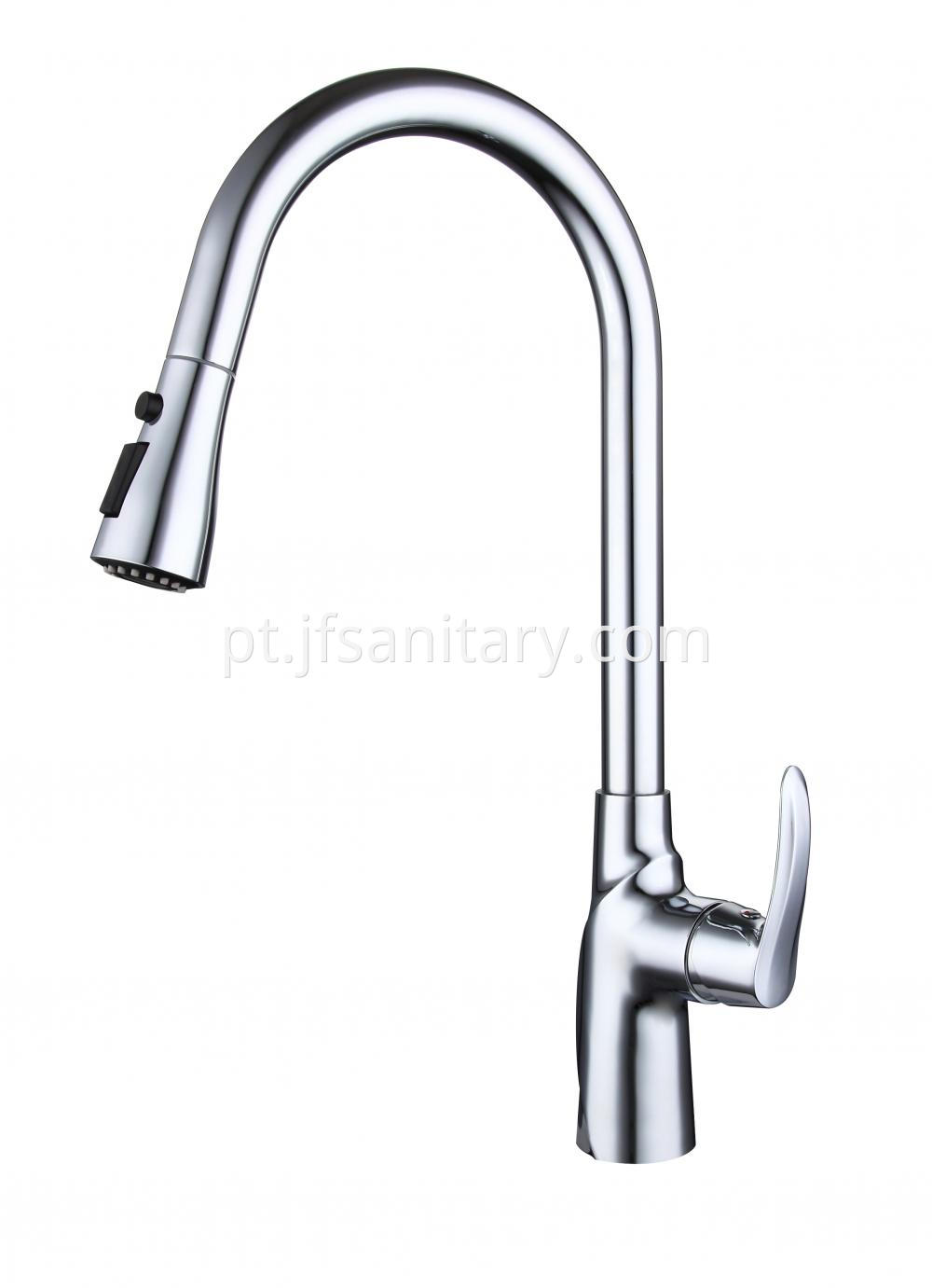 Modern Chrome Pull Down Kitchen Faucets For Sink